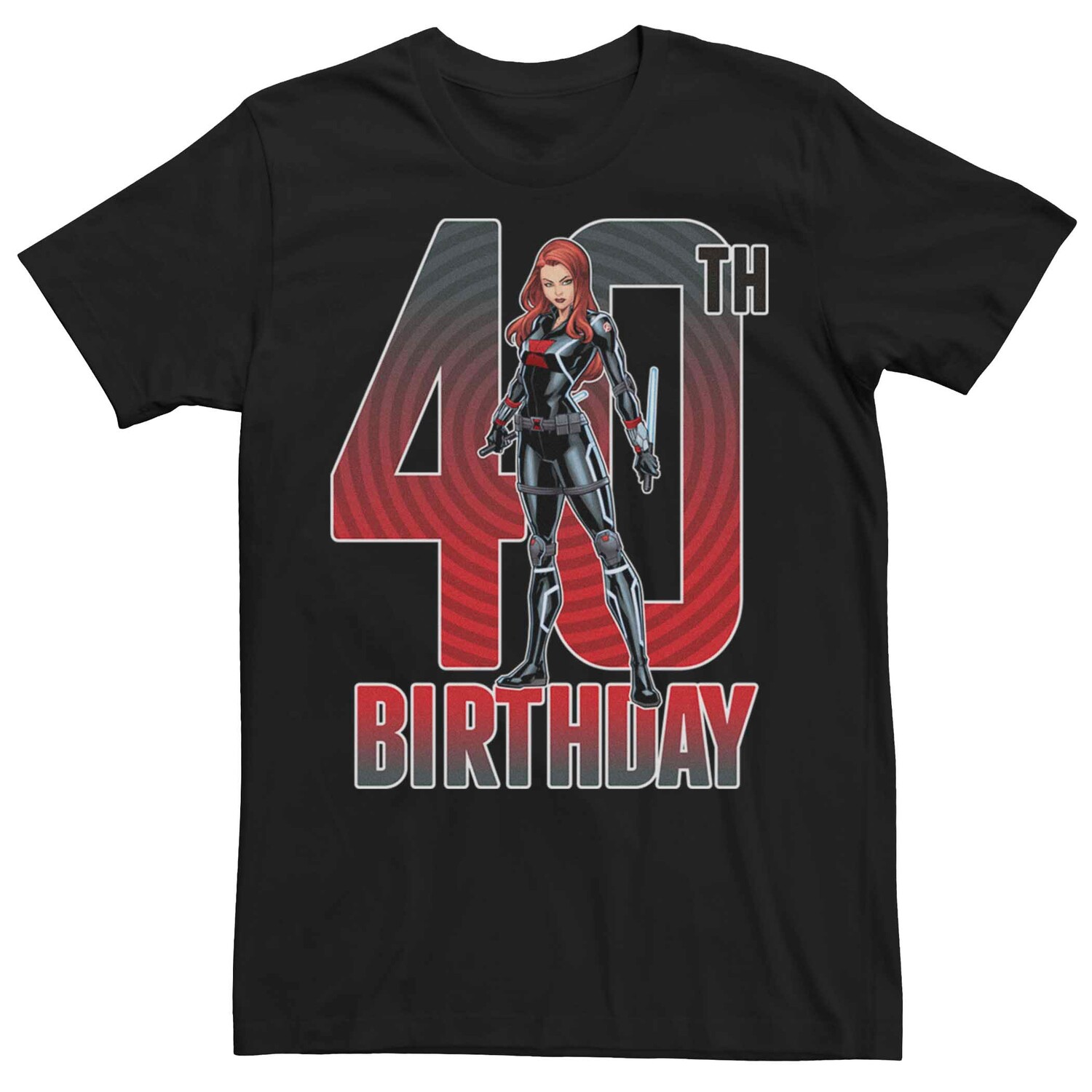 

Мужская футболка Marvel Black Widow на 40-летие Licensed Character
