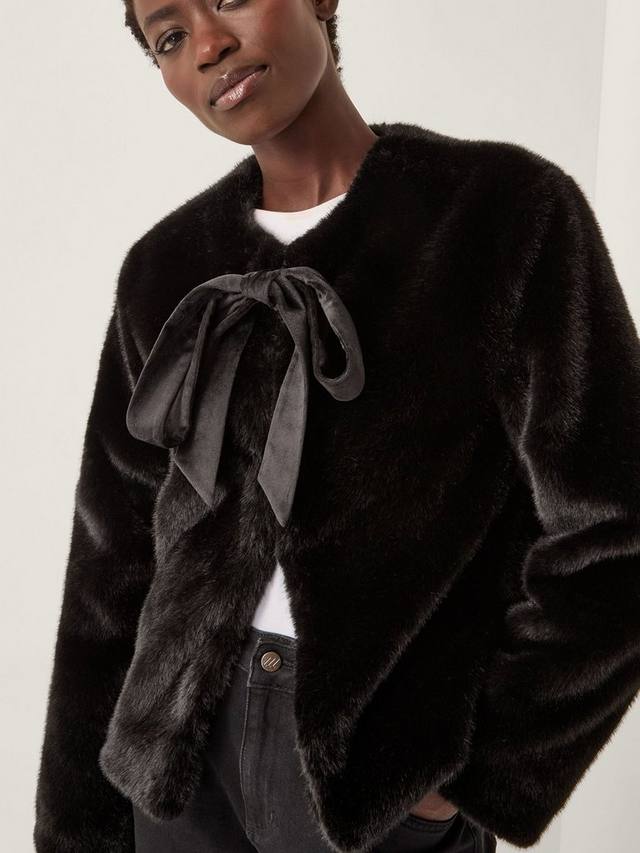 

Куртка Farah Bow из искусственного меха Monsoon, Black