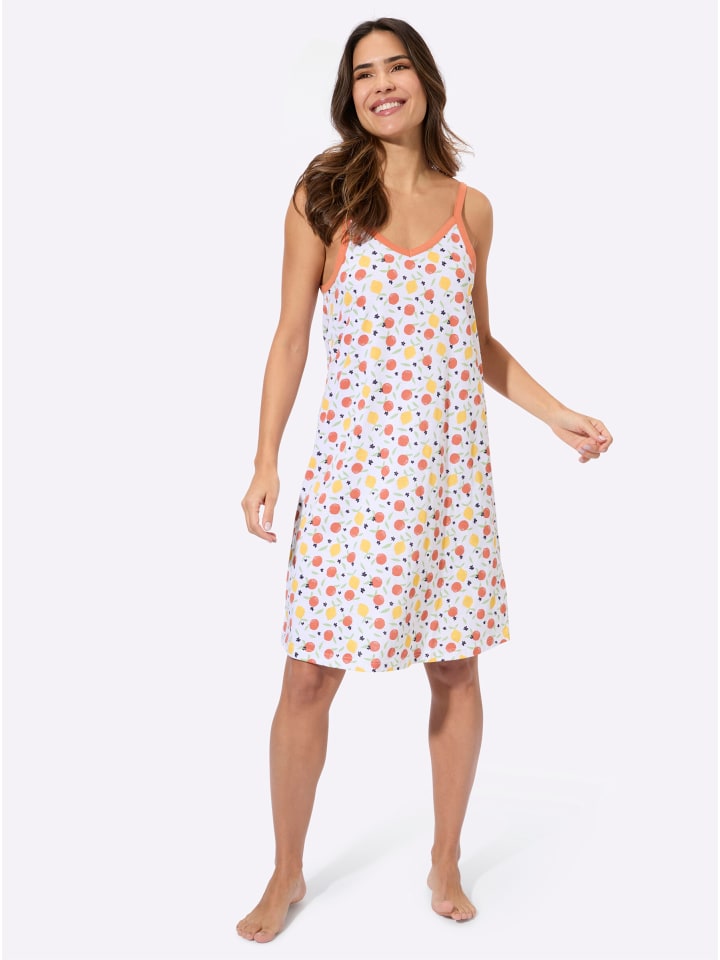 

Sieh an! Белая ночная рубашка с принтом