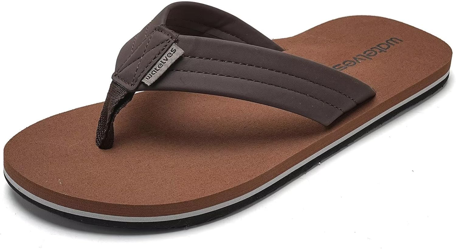 

Мужские вьетнамки WateLves с поддержкой свода стопы, легкие водные сандалии с открытым носком, удобные летние пляжные тапочки для бассейна, душа, общежитий, для улицы и дома, коричневый