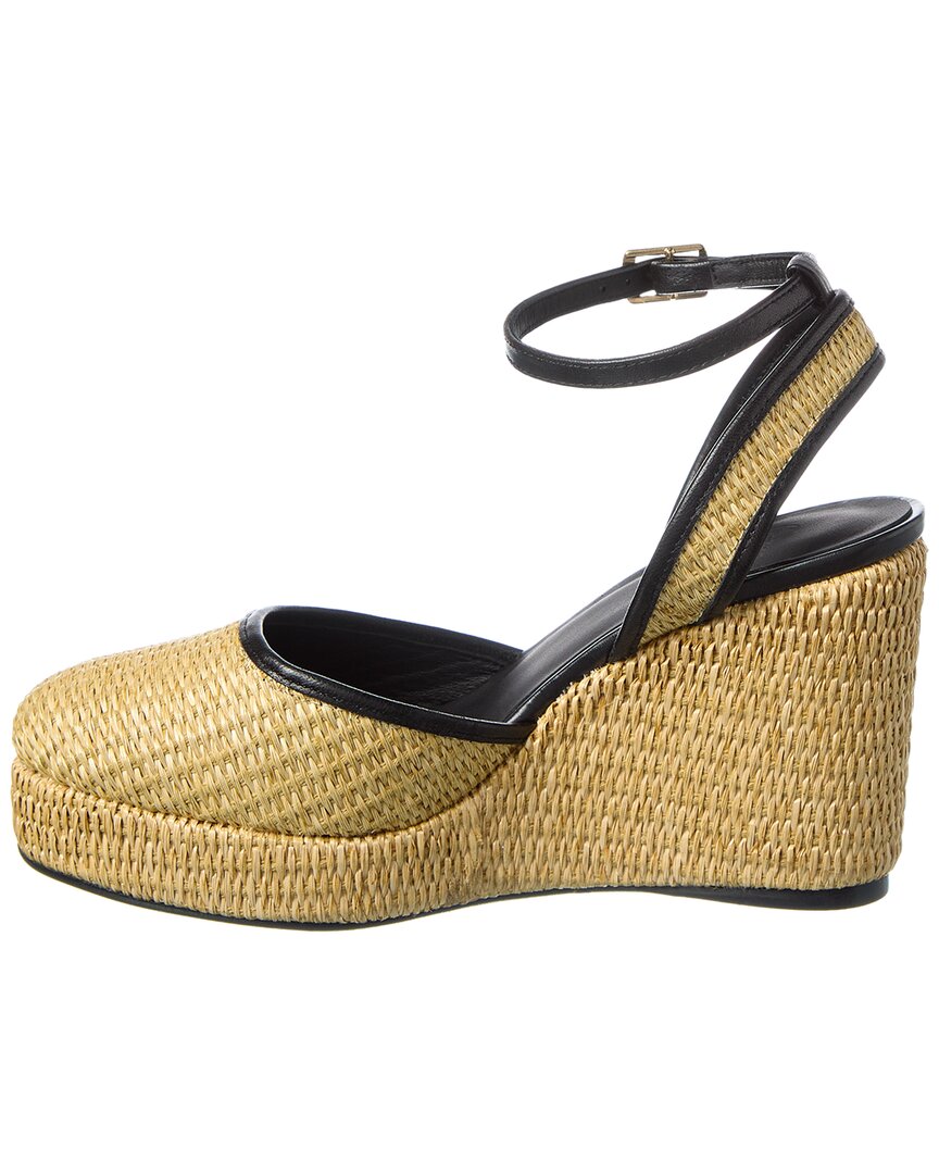 Сандалии из рафии и кожи Castañer Cass Wedge Sandal, коричневый — фото 2