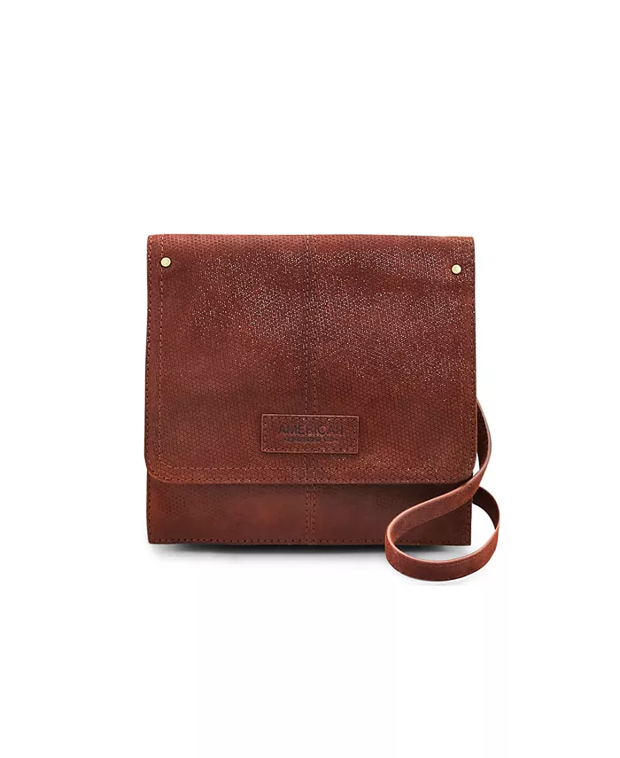 

Брук Кроссбоди с клапаном American Leather Co., коричневый