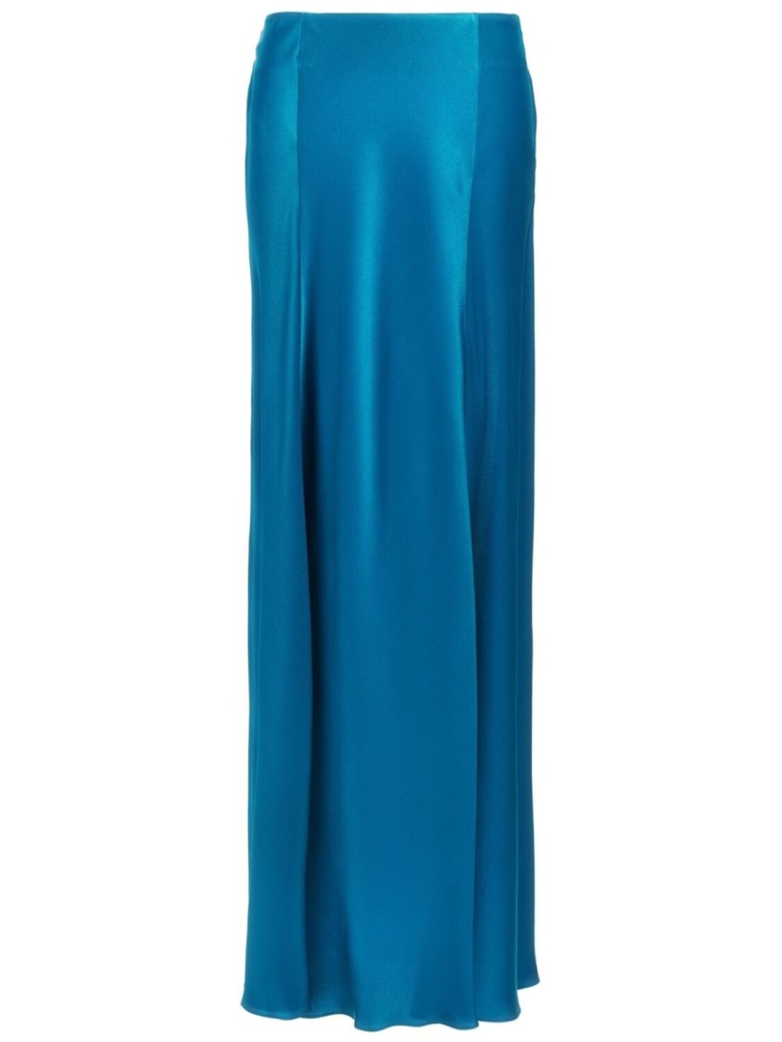 

Юбка макси из атласа Alberta Ferretti, синий