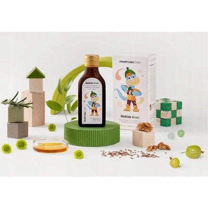 Health Labs Mykids Brain Omega 3 и витамин D3 для детей 100 мл малина, Health Labs Care — фото 2