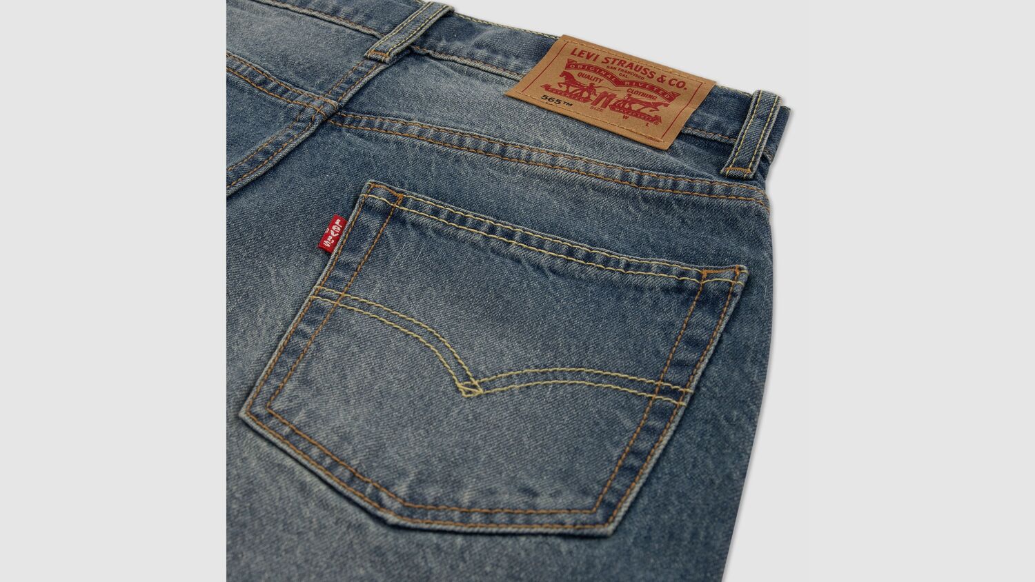 Свободные прямые джинсы 565 для мальчиков 8–20 лет Levi's, Shenanigans W/O Destruction - Medium Wash — фото 3