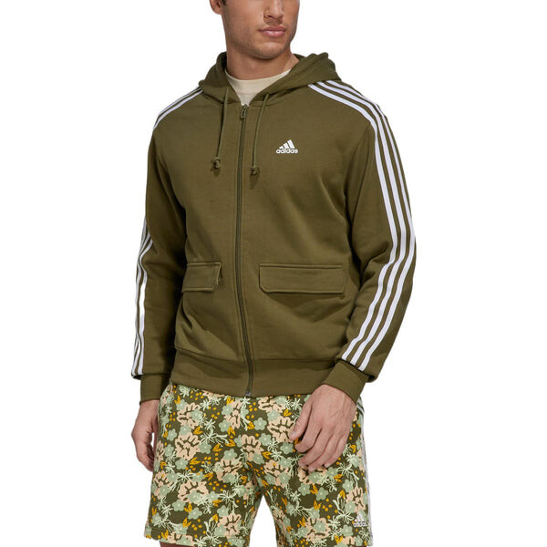 Куртка Men's adidas Alphabet Florets Funny Printing Sports Zipper Hooded Jacket Green, мультиколор — фото 2
