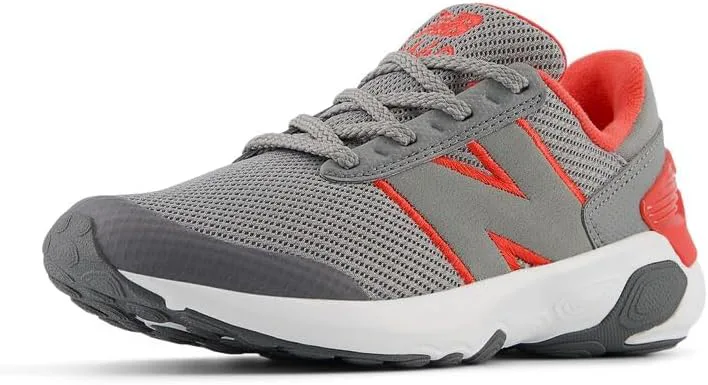 Кроссовки для бега New Balance Kids' 1440 V1 на шнуровке, серый/красный — фото 4