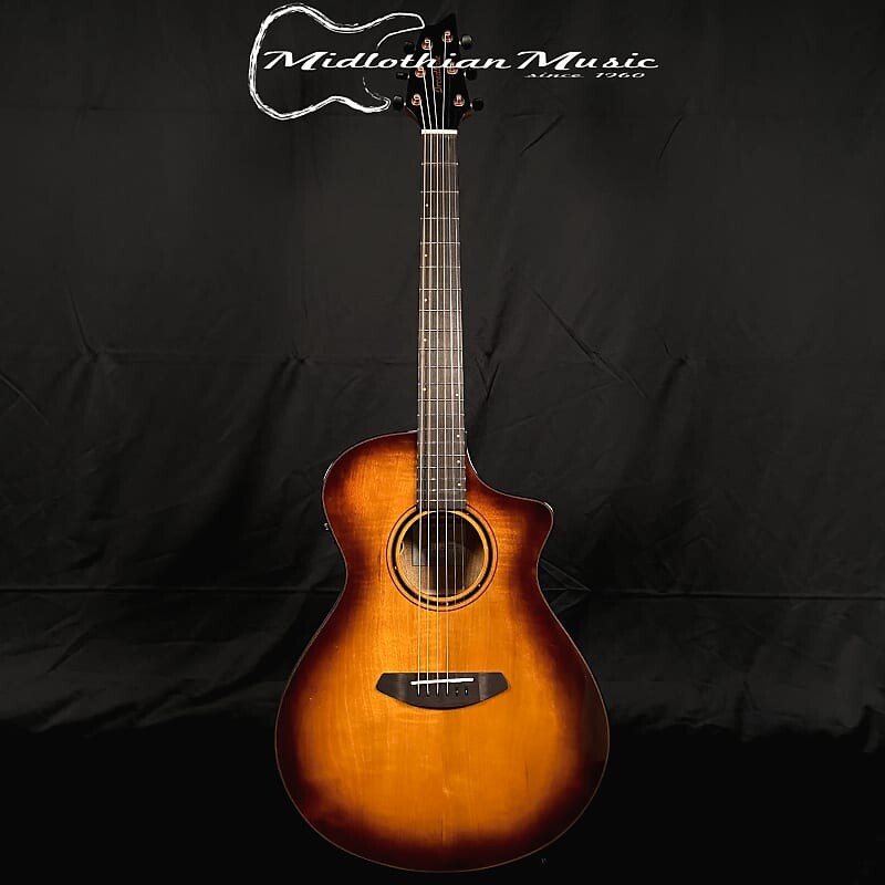 

Акустическая гитара Breedlove ECO Pursuit Exotic S Concert CE Acoustic-Electric Guitar - Tiger's Eye Myrtlewood Gloss Finish