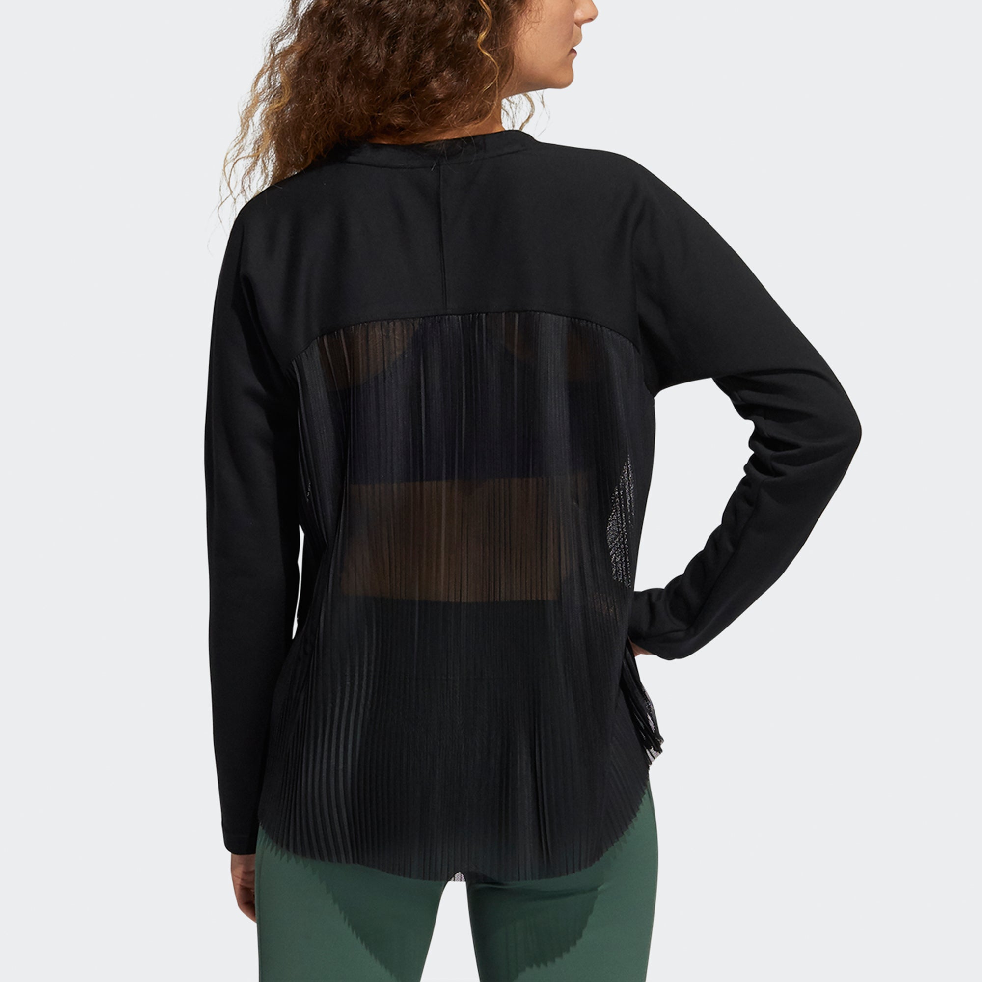 Худи (WMNS) adidas Dance Layering Splicing Yoga Exercise Round Neck Black Hoodie — фото 3