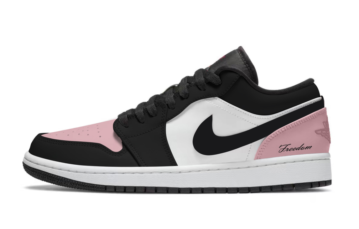 

Кроссовки Air 1 Cherry Blossom Pink устойчивые к истиранию низкие винтажные баскетбольные мужские Black Pink Jordan, черный/розовый