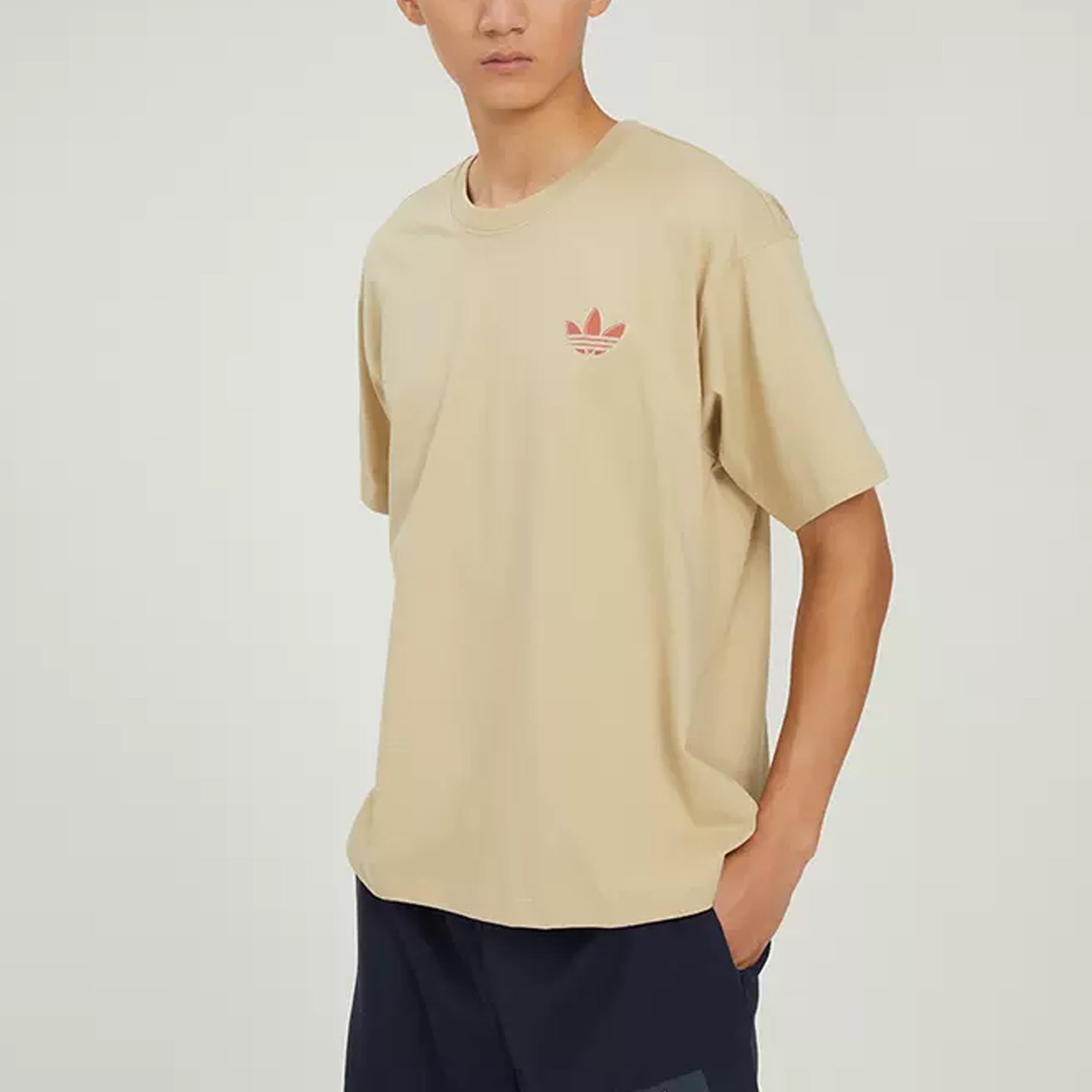 Футболка adidas originals Cotton Logo Short Sleeve Unisex Brown T-Shirt H47113, коричневый — фото 3