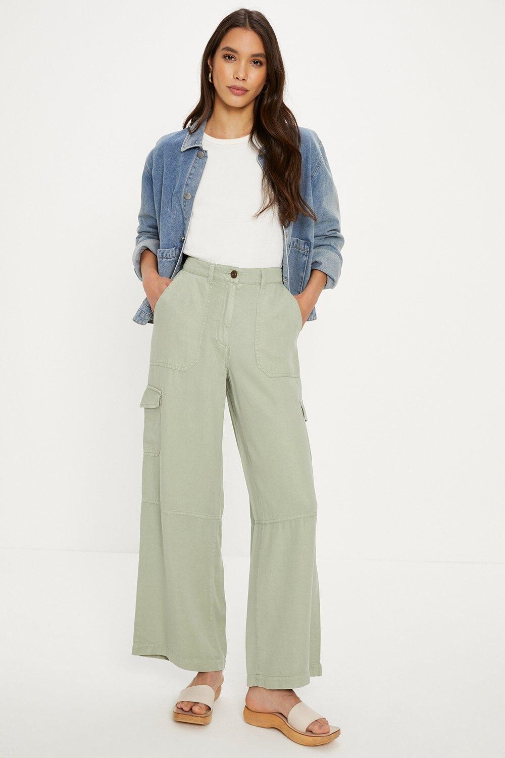 

Широкие брюки Tencel Utility Oasis, зеленый