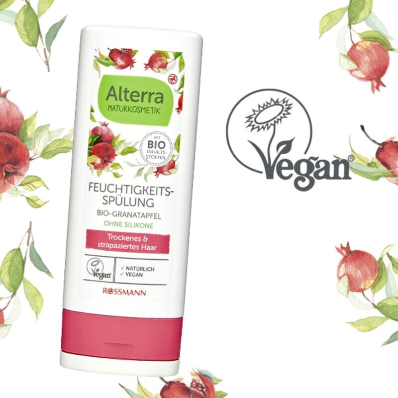 Увлажняющий кондиционер органический гранат Alterra NATURKOSMETIK, 200 ml — фото 2