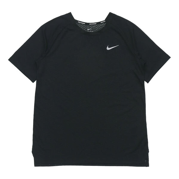 

Футболка dri fit tailwind с коротким рукавом для бега Nike, черный