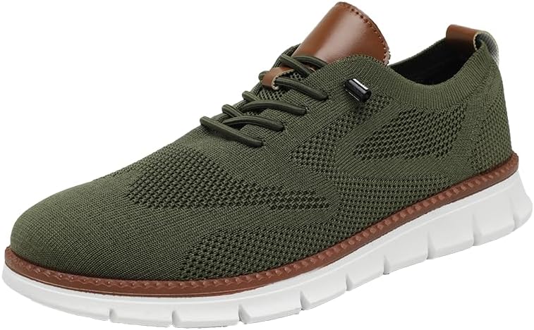 

Мужская повседневная обувь, модные кроссовки для ходьбы с сеткой, деловые оксфорды для работы, легкая обувь с мягкой подошвой Hhhchpm, зеленый
