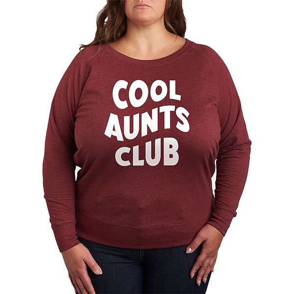 

Футболка Plus size Cool Aunts Club из легкого френч терри Licensed Character, Heather Maroon