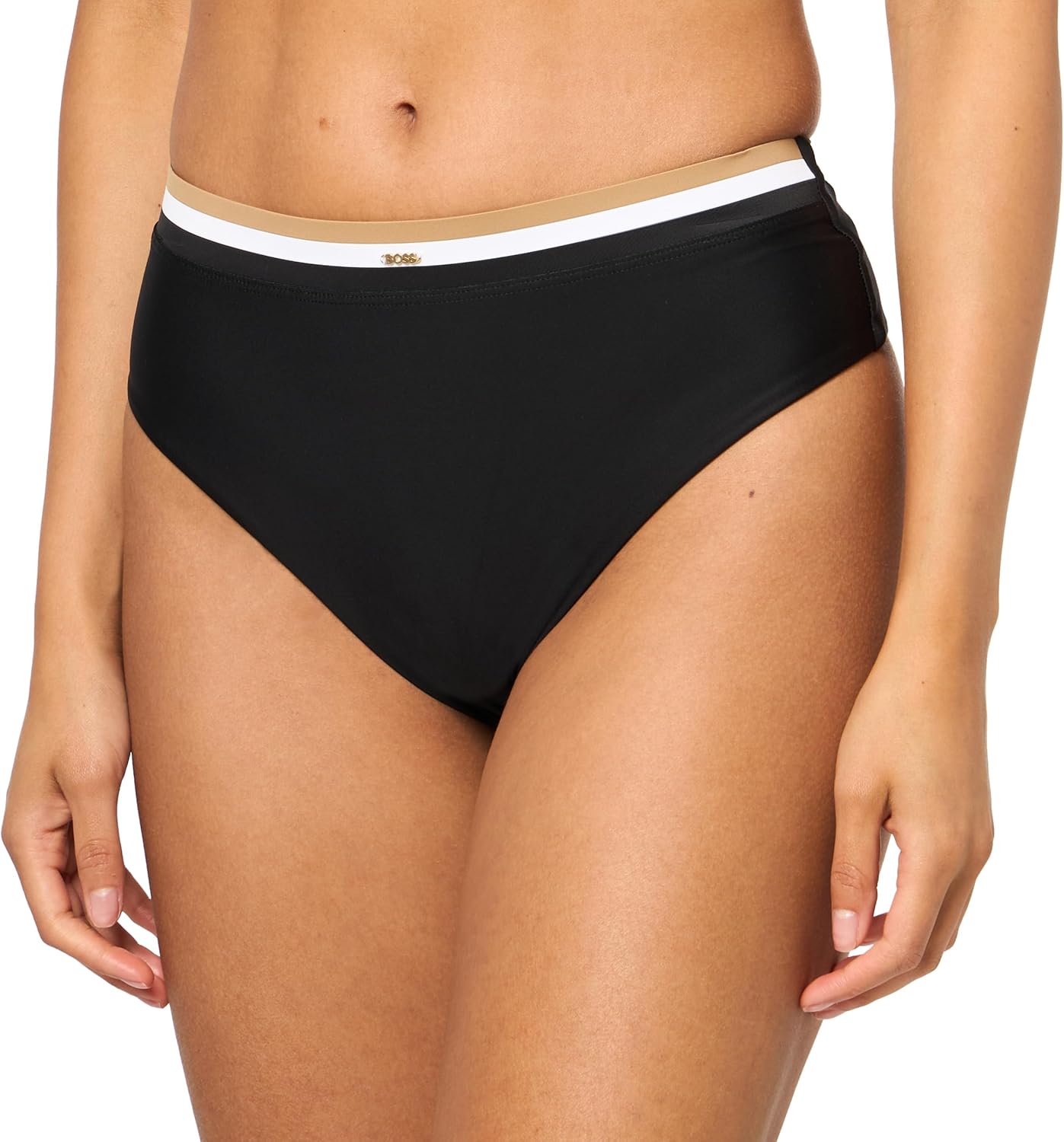 

BOSS Женские классические бразильские плавки с высокой талией, Iconic Black