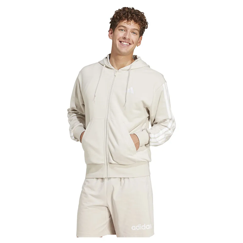 

Толстовка adidas Essentials 3 Stripes French Terry full zip, бежевый