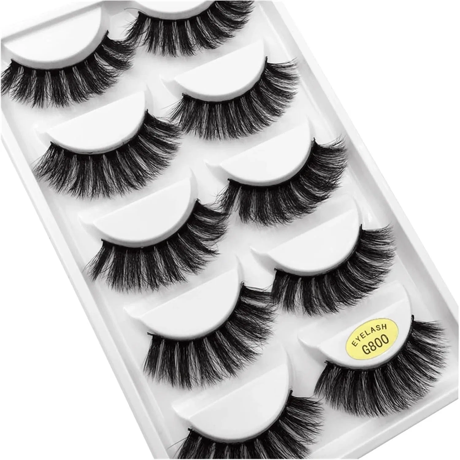 Ресницы UAMOU 3D Fake Mink Natural Long Soft, 50 пар, цвет G500 — фото 4