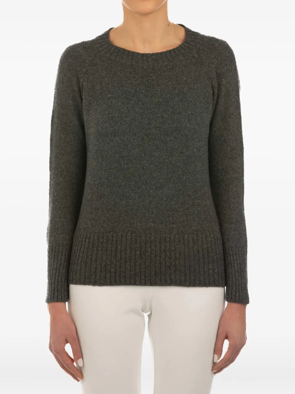 

Шерстяной свитер с рукавами реглан Le Tricot Perugia, зеленый