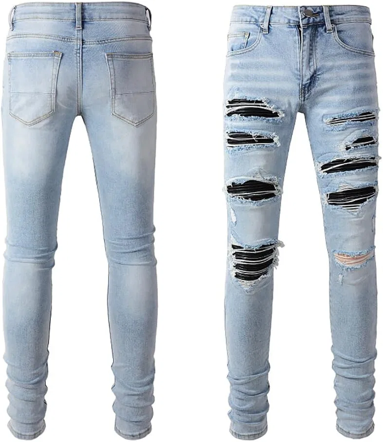 Джинсы байкерские High Street, Light Blue
