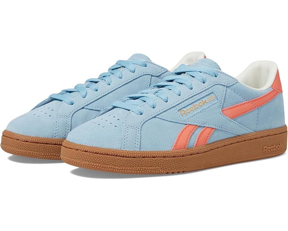 

Кроссовки Reebok Club C Grounds UK, цвет Soft Blue/Supercharged Coral/Gum