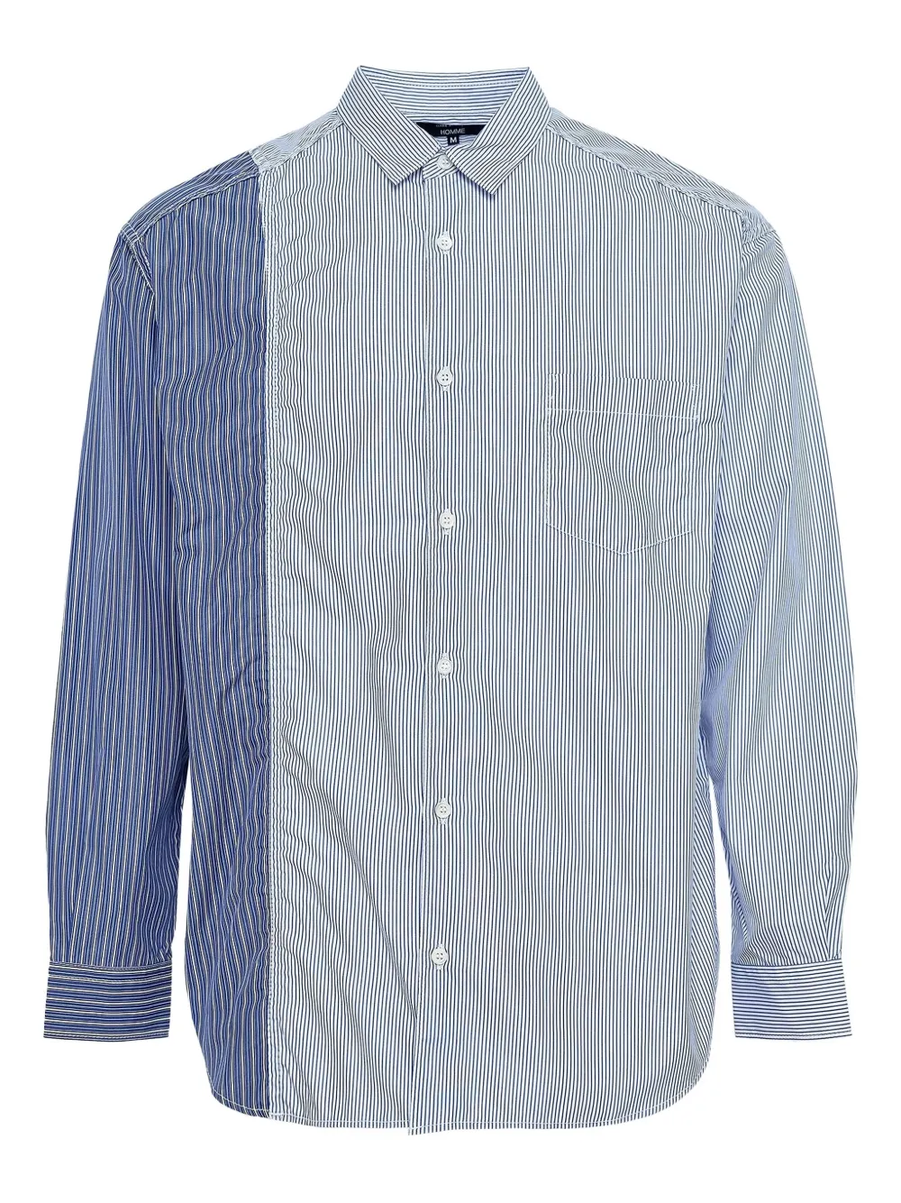 

Рубашка с полосатыми вставками Comme des Garçons Homme, синий