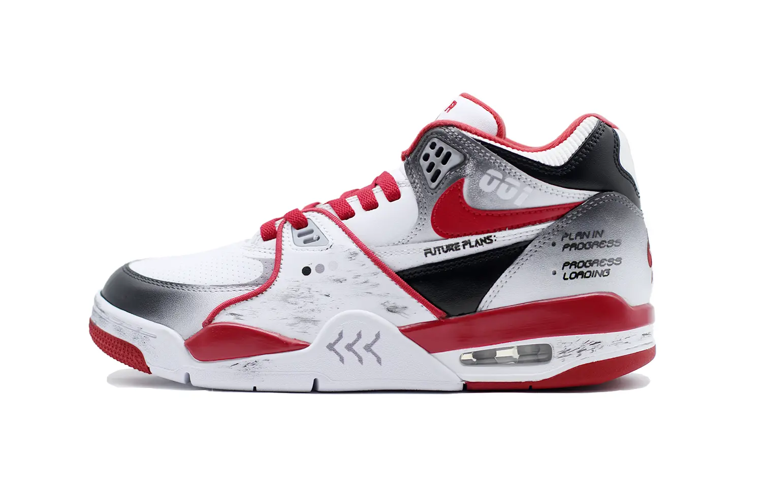 

Nike Баскетбольные кроссовки Air Flight 89 Future Campaign, износостойкие, антискользящие, среднего размера, винтажные, мужские, красные, белые, черные