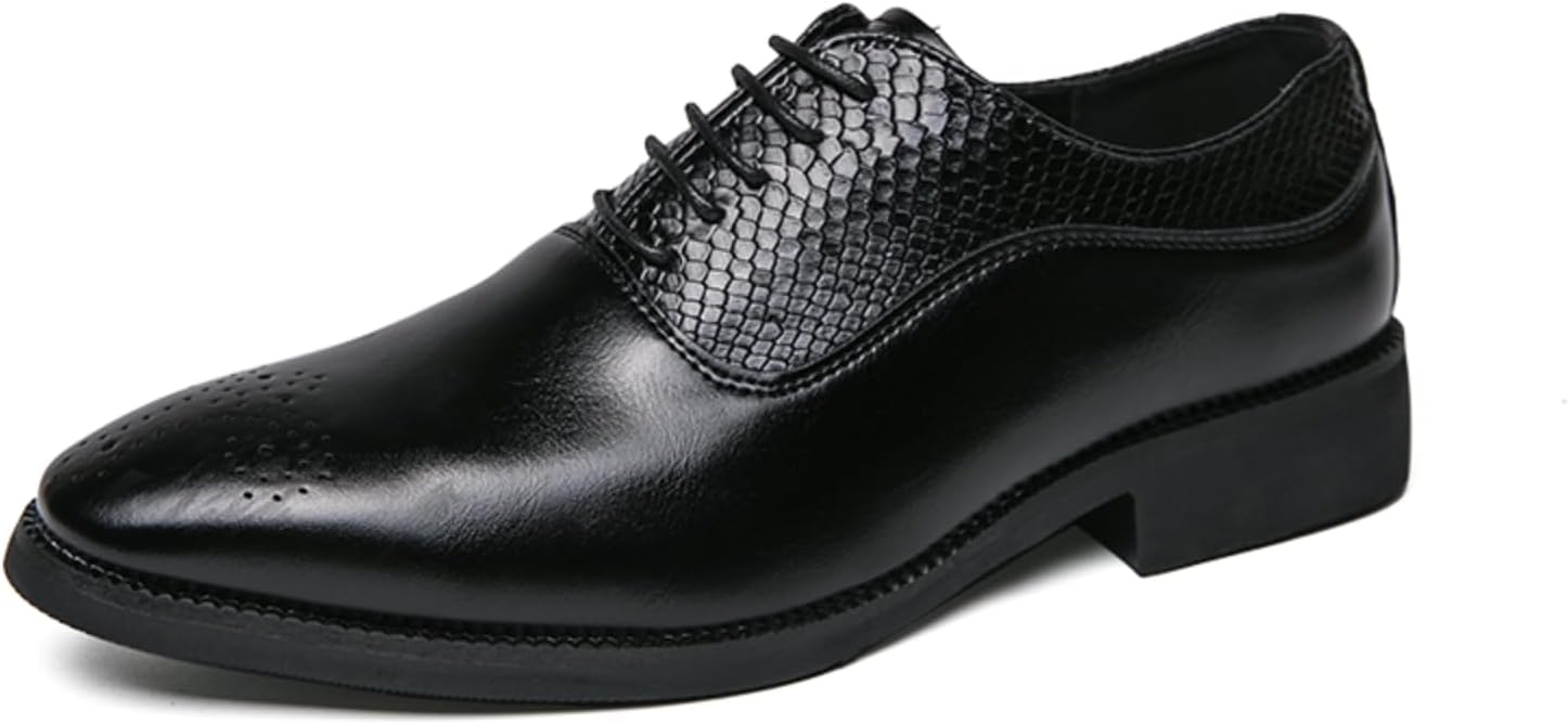 

Мужские стильные кожаные броги, классические туфли с крыльями, выполненные с высоким мастерством, идеально подходят для делового стиля Khwfjas, черный