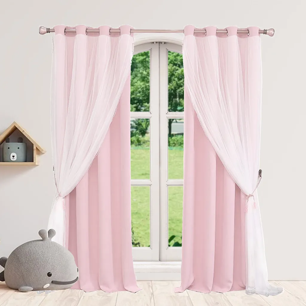 

Шторы Easy home, розовый
