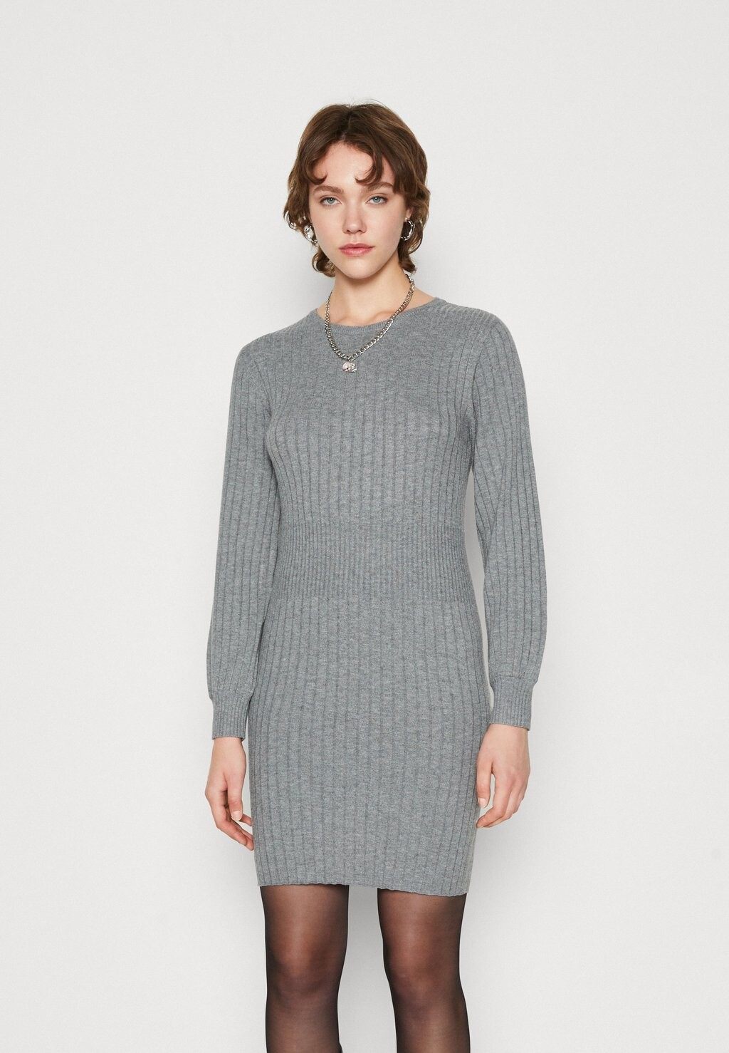

Платье JDY JDYPRIME LIFE O NECK WAIST DRESS, цвет medium grey melange