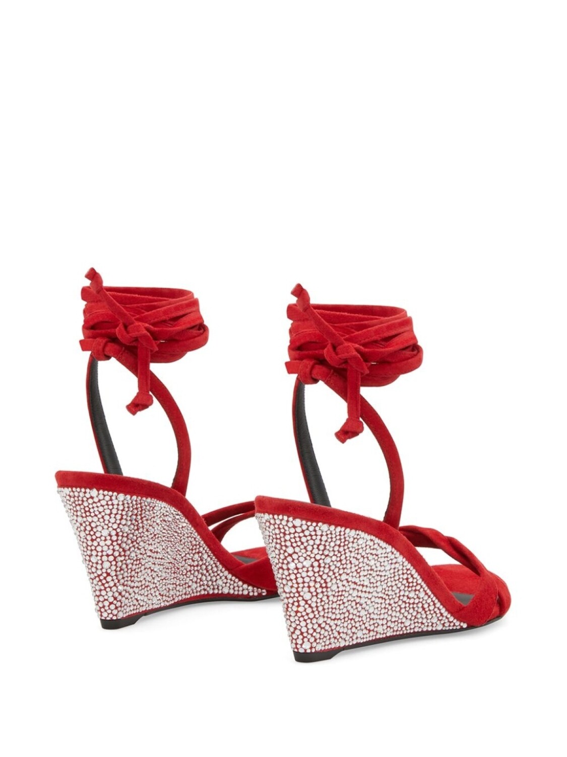 Giuseppe Zanotti босоножки с кристаллами, красный — фото 3