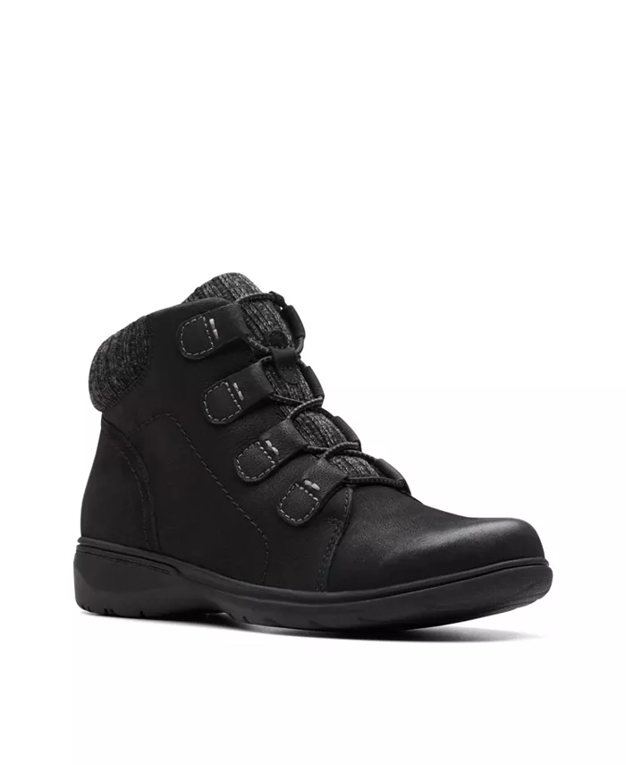 Женские ботинки Clarks Carleigh Jade из кожи комбинированные, черный