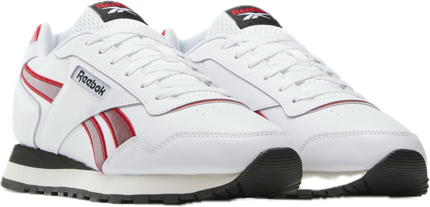 Кроссовки Reebok Unisex-Adult Reebok Glide, белый/черный/красный — фото 2