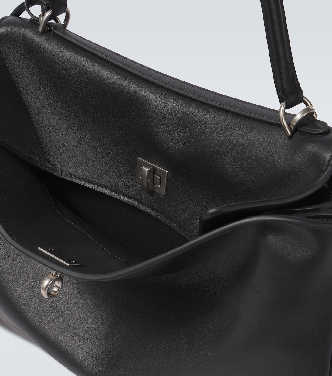 Средняя кожаная сумка через плечо Rodeo Balenciaga, черный — фото 4