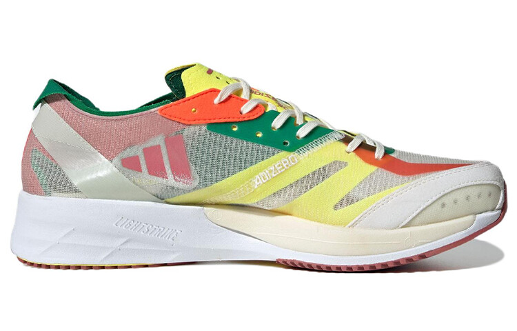 Кроссовки Adizero Adios 7 мужские с низким верхом серые/белые/красные/желтые/зеленые Adidas — фото 2