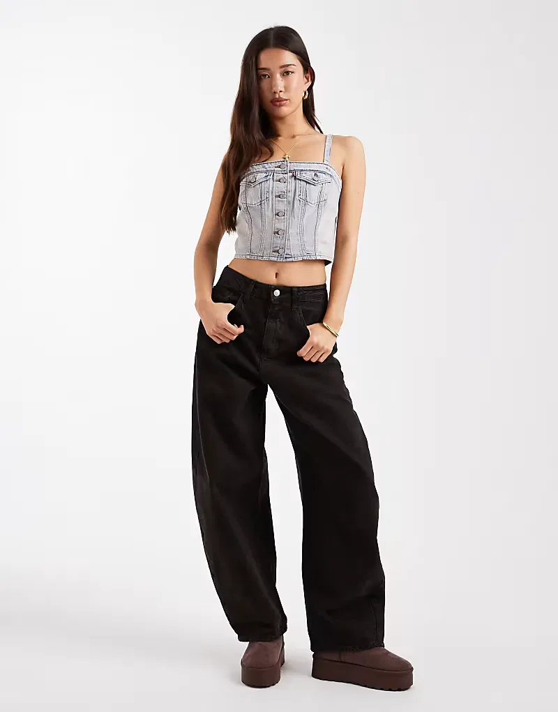 Джинсовый корсет Levis с передними карманами Levi's, розовый — фото 3