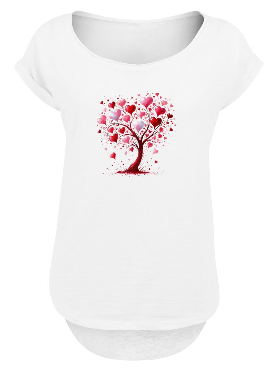 

Рубашка F4NT4STIC Herz Baum Aquarell Druck, белый