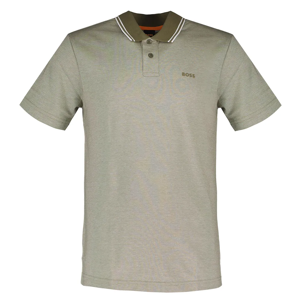 

Поло с коротким рукавом BOSS Pe Oxford New, серый