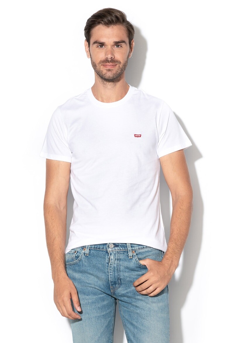 

Хлопковая футболка с вышитым логотипом 56605 Levi'S, белый