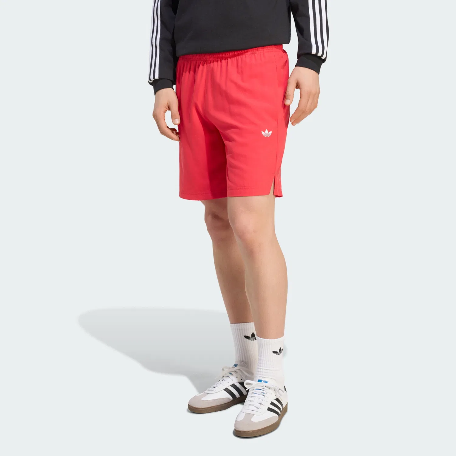 Шорты для плавания Adidas Originals Trefoil Essentials ярко-красного цвета — фото 2