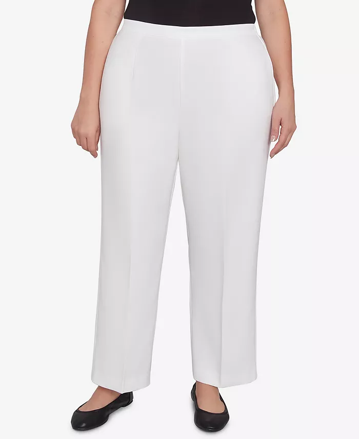 

Брюки Plus Size Estate of Mind Estate Pull-On средней длины Alfred Dunner, коричневый/бежевый