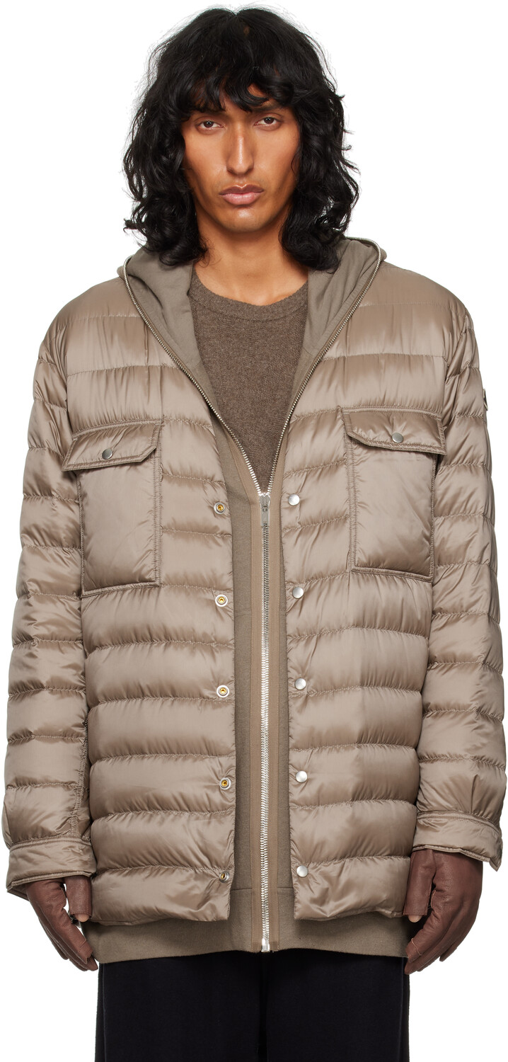 

Moncler + серая куртка Outershirt Rick Owens, Dust