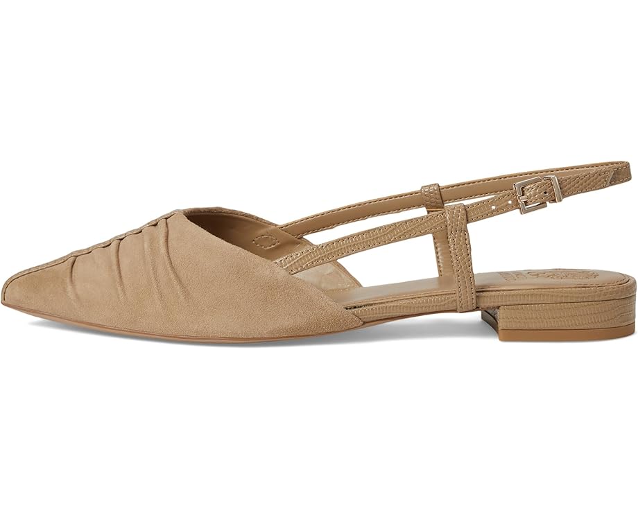 Балетки Vince Camuto Agnes Bunched Toe Slingback Flat Mules, цвет Tortilla — фото 4