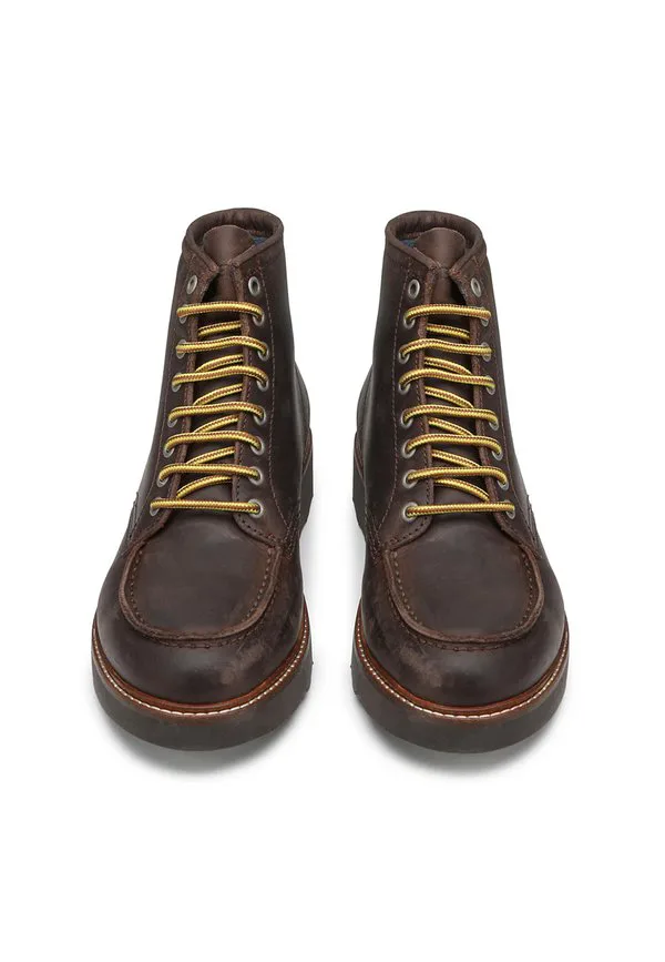 Ботинки oakland средней высоты на шнуровке до щиколотки Docksteps, Light Brown — фото 4