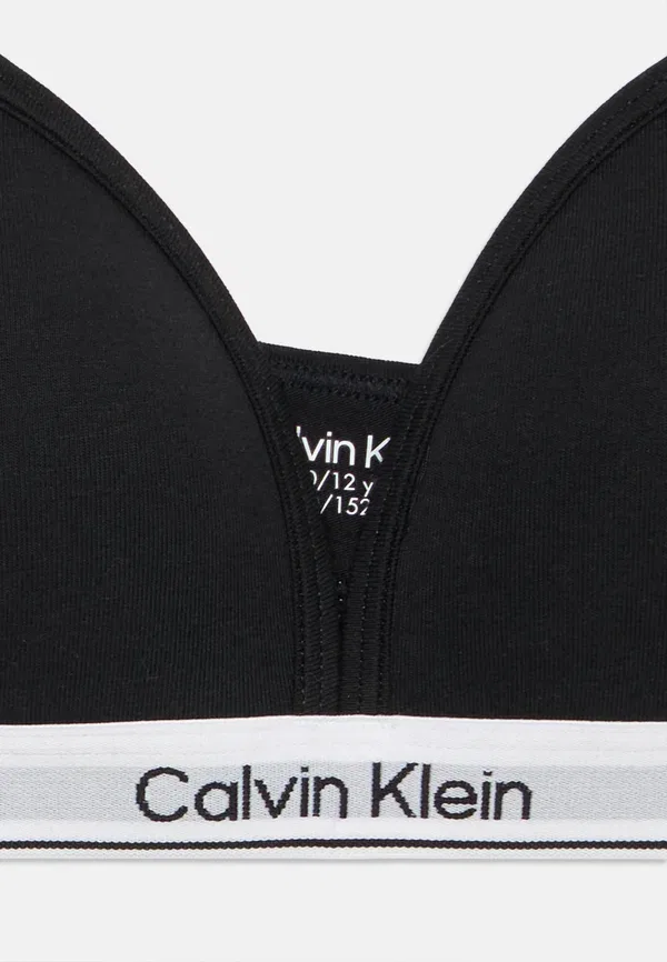 Топ-бюстье Calvin Klein Underwear Triangle 2 Pack, черный/классический белый — фото 3