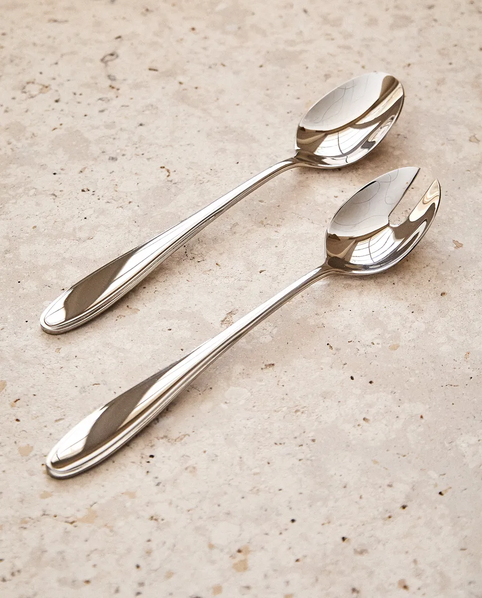 

Классический набор столовых приборов для салата (2 шт.) Zara Home, цвет Steel Grey
