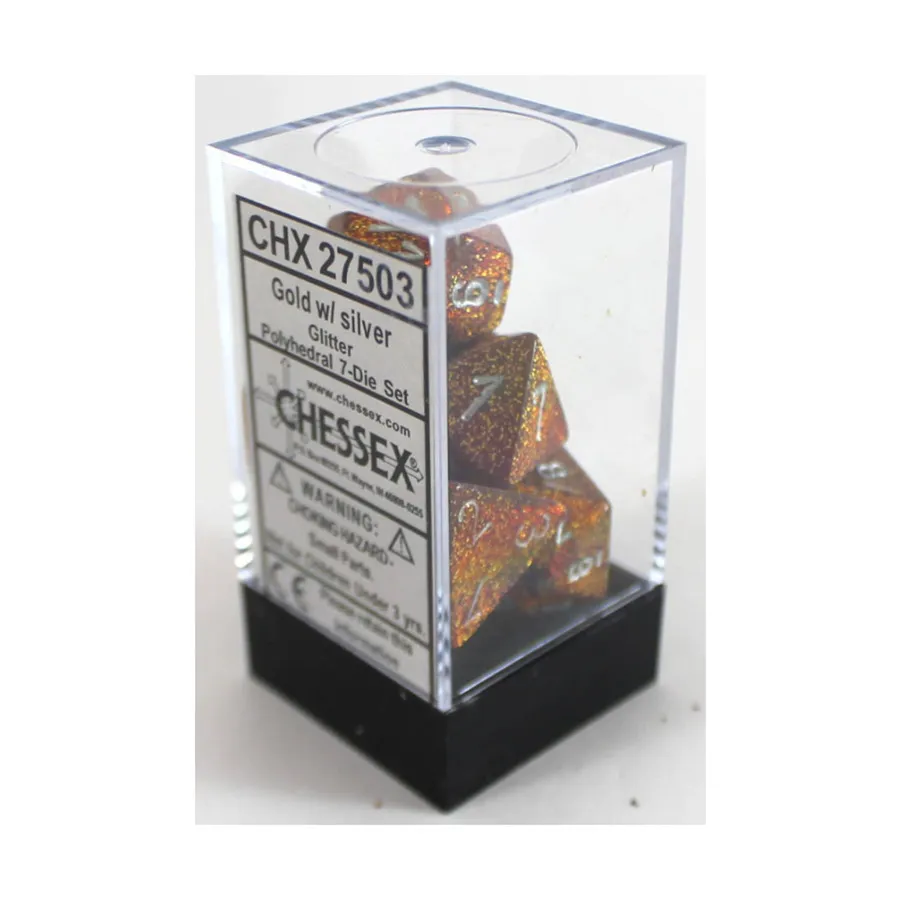 

Поликомплект Золотой с серебром (7), Dice - Glitter - Poly Sets (Chessex)