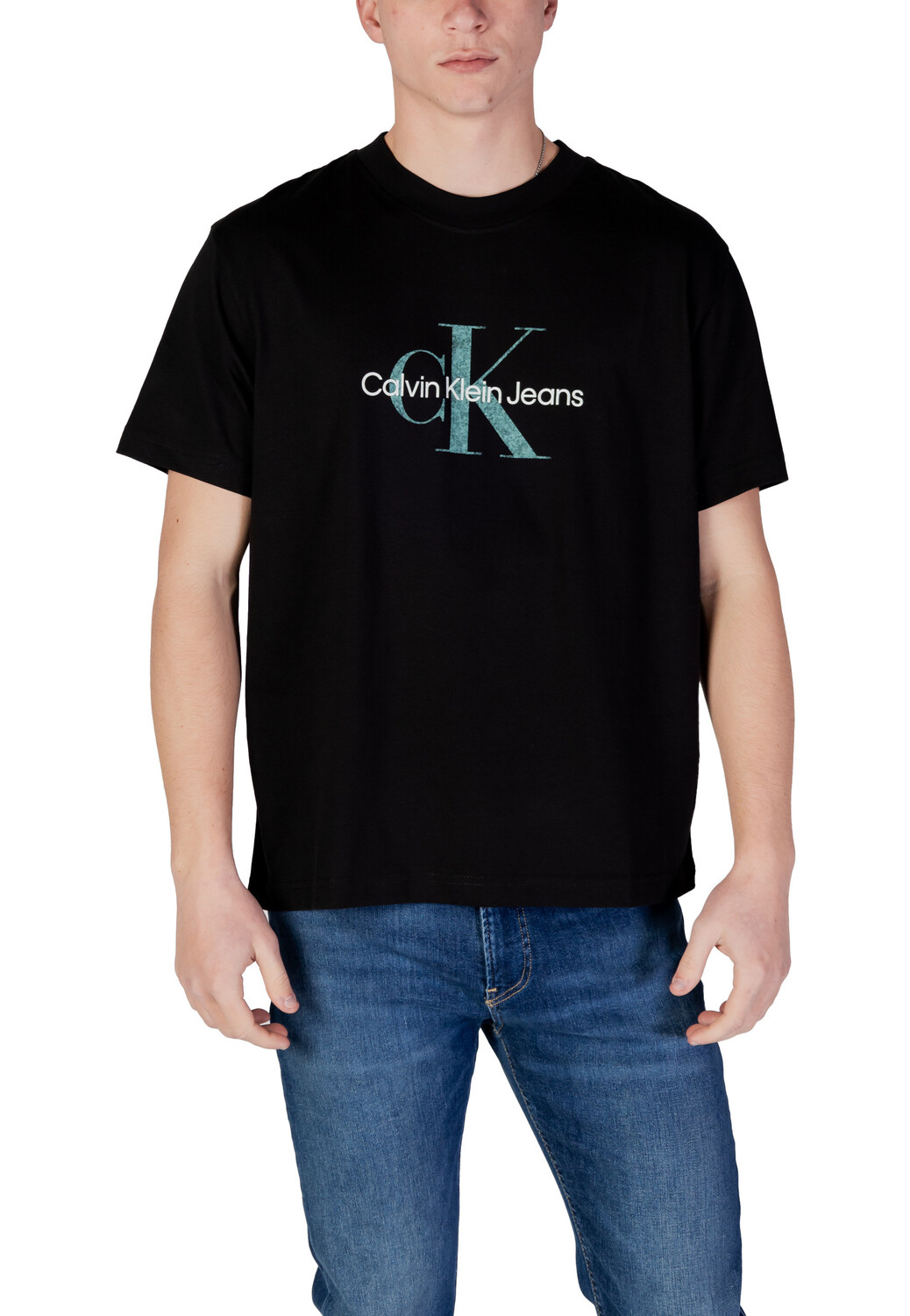 

Футболка мужская Calvin Klein Jeans с большим логотипом, черный