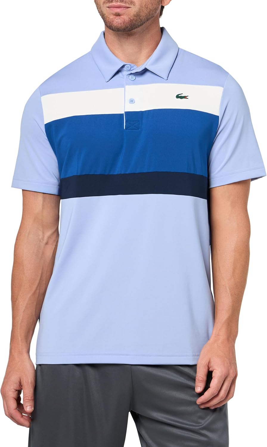 

Lacoste мужская спортивная поло Regular Fit Color Block для гольфа, Delphinium/France Blue/White, Белый, Lacoste мужская спортивная поло Regular Fit Color Block для гольфа, Delphinium/France Blue/White